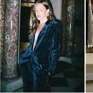 BLAZER - WAYF x Emma Rose Pierre Velvet Blazer